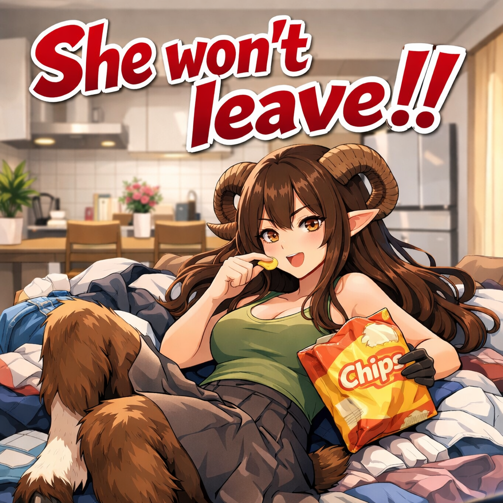 Cover art for She won’t leave!!, a modern scenario on AI Dungeon