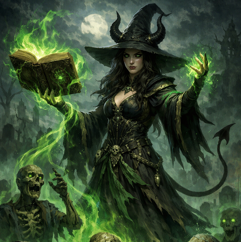 Cover art for Necromancers call, a comedy scenario on AI Dungeon