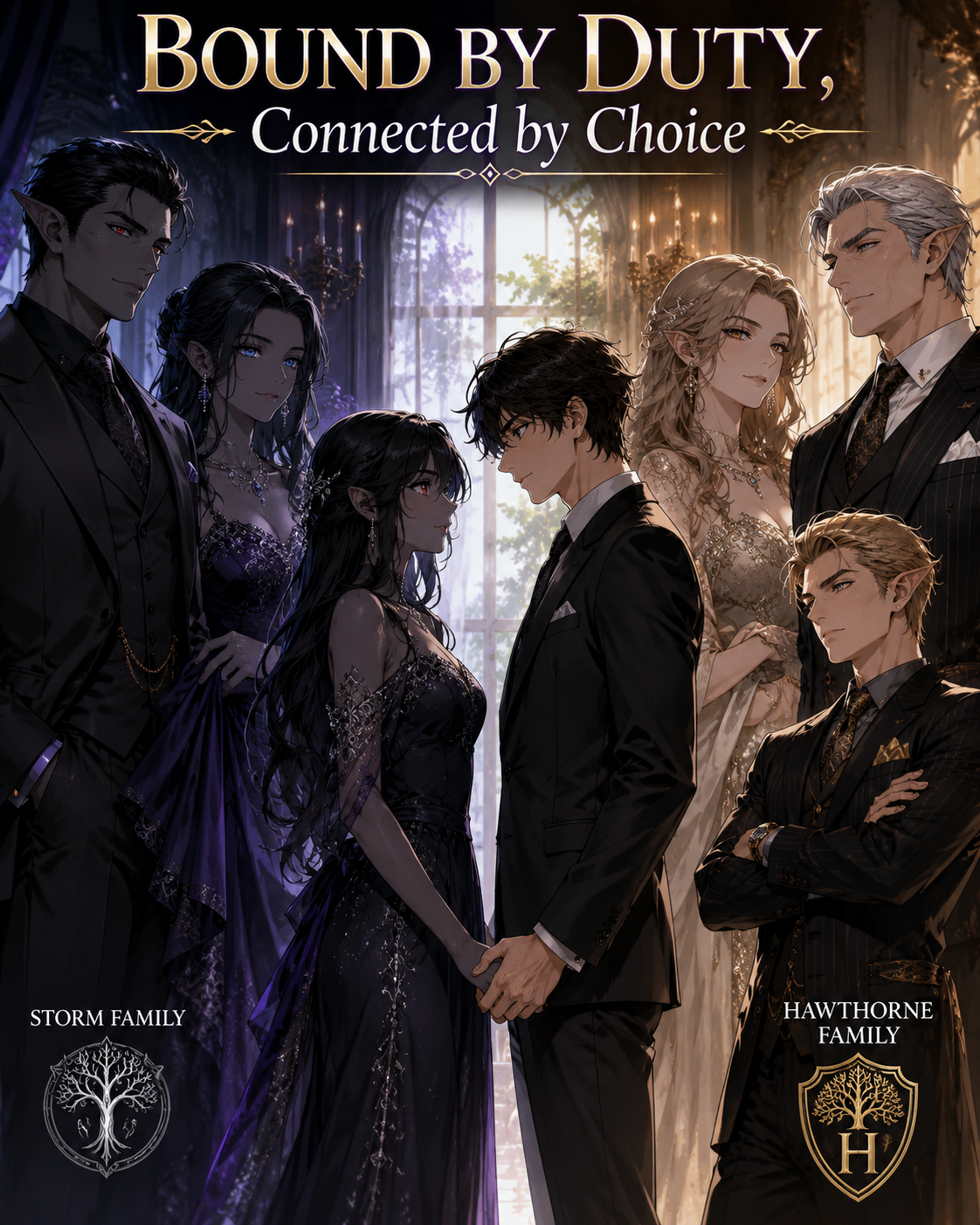 Cover art for Bound by Duty - connected by choice , a romance scenario on AI Dungeon