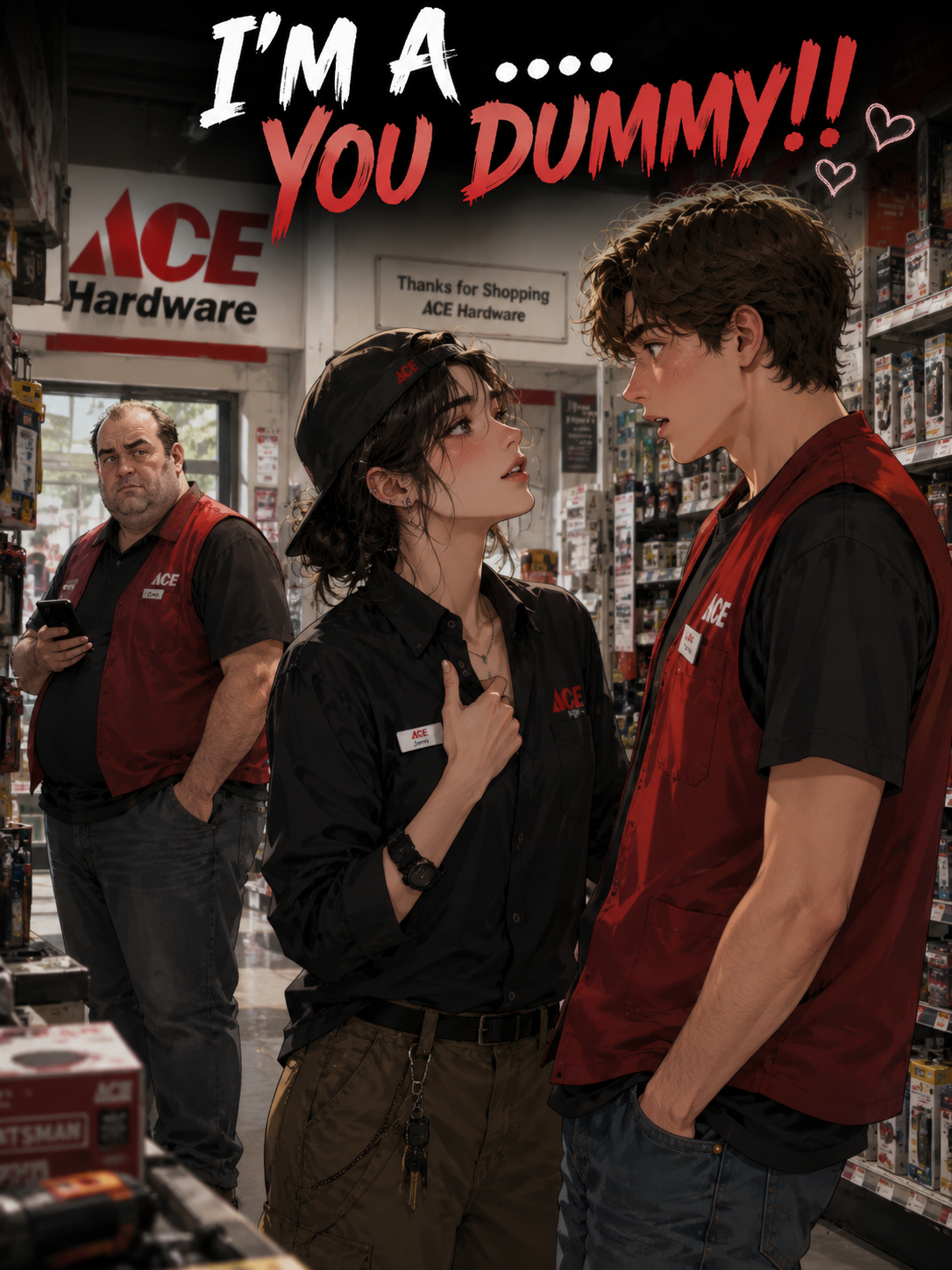 Cover art for I’m a …. you dummy!!, a romance scenario on AI Dungeon