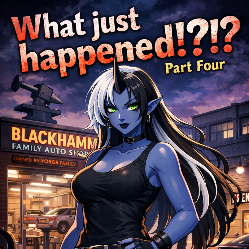 Cover art for What just happened?!? Part Four, a modern scenario on AI Dungeon
