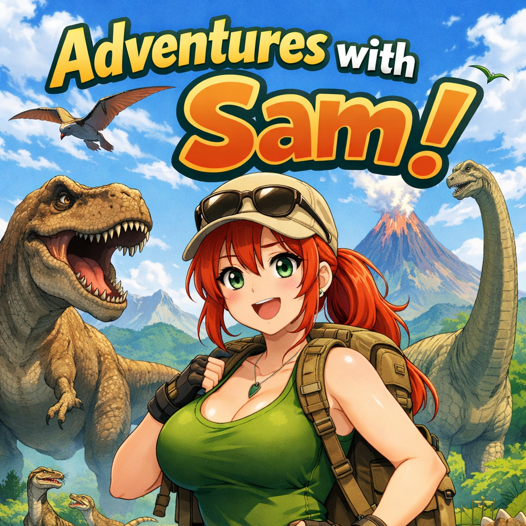 Cover art for Adventurers with Sam!, a dinosaur scenario on AI Dungeon