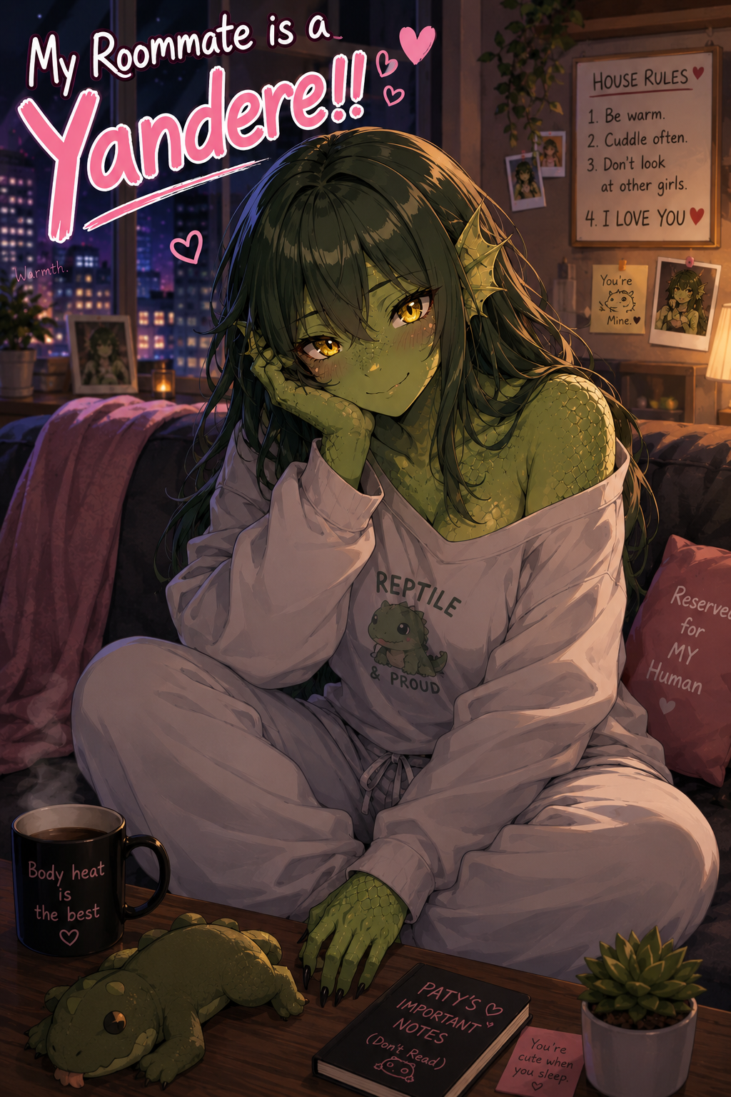 Cover art for My Roommate is a Yandere!!, a yandere scenario on AI Dungeon