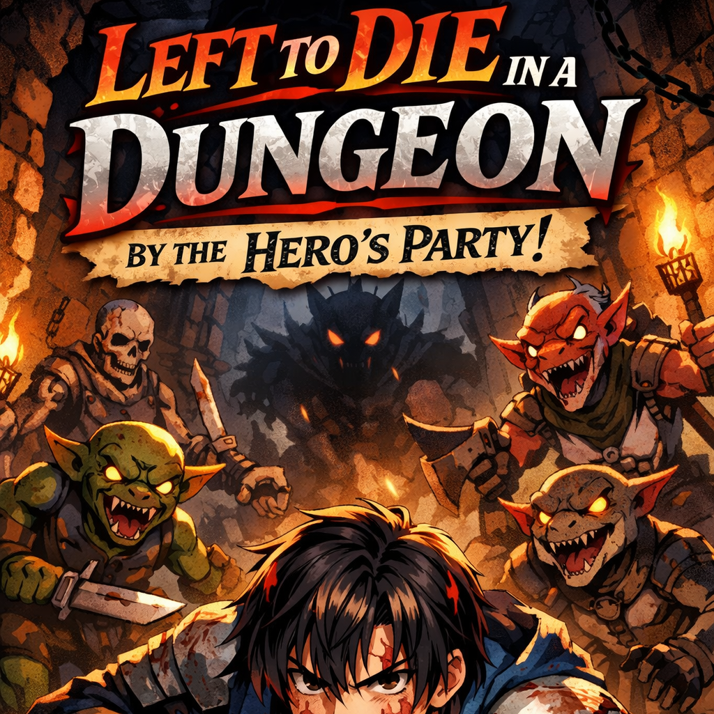 Cover art for Left to die in a dungeon by the hero’s party., a fantasy scenario on AI Dungeon