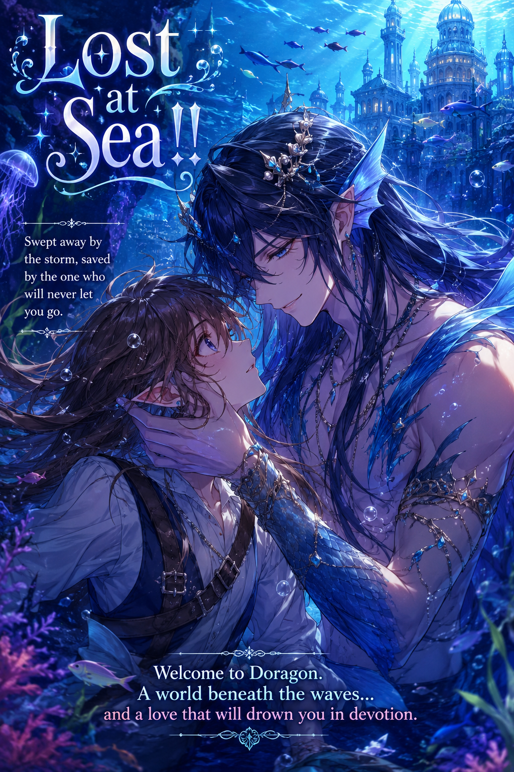 Cover art for Lost at Sea!!, a romance scenario on AI Dungeon