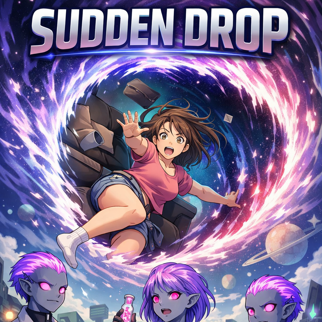Cover art for Sudden drop, an alien world scenario on AI Dungeon