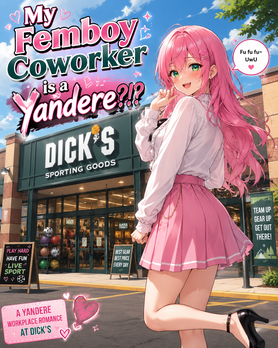 Cover art for My femboy coworker is a yandere?!?, a romance scenario on AI Dungeon