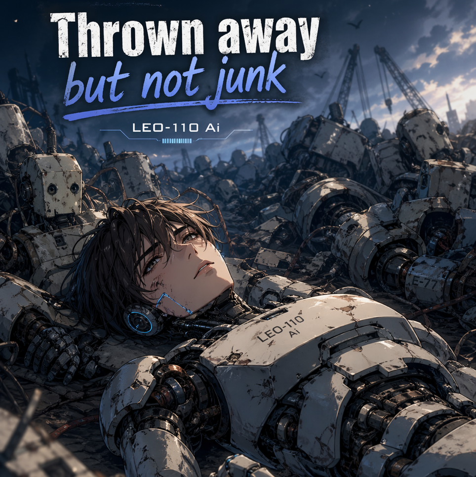 Cover art for Thrown away but not junk, an ai robot scenario on AI Dungeon