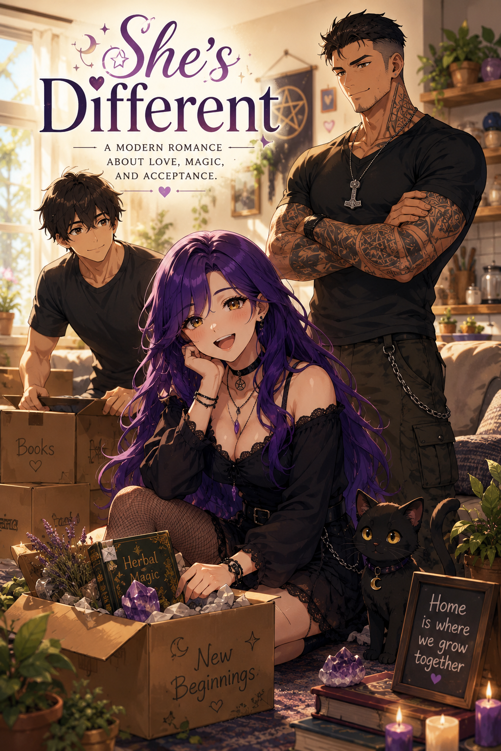 Cover art for She’s Different , a romance scenario on AI Dungeon