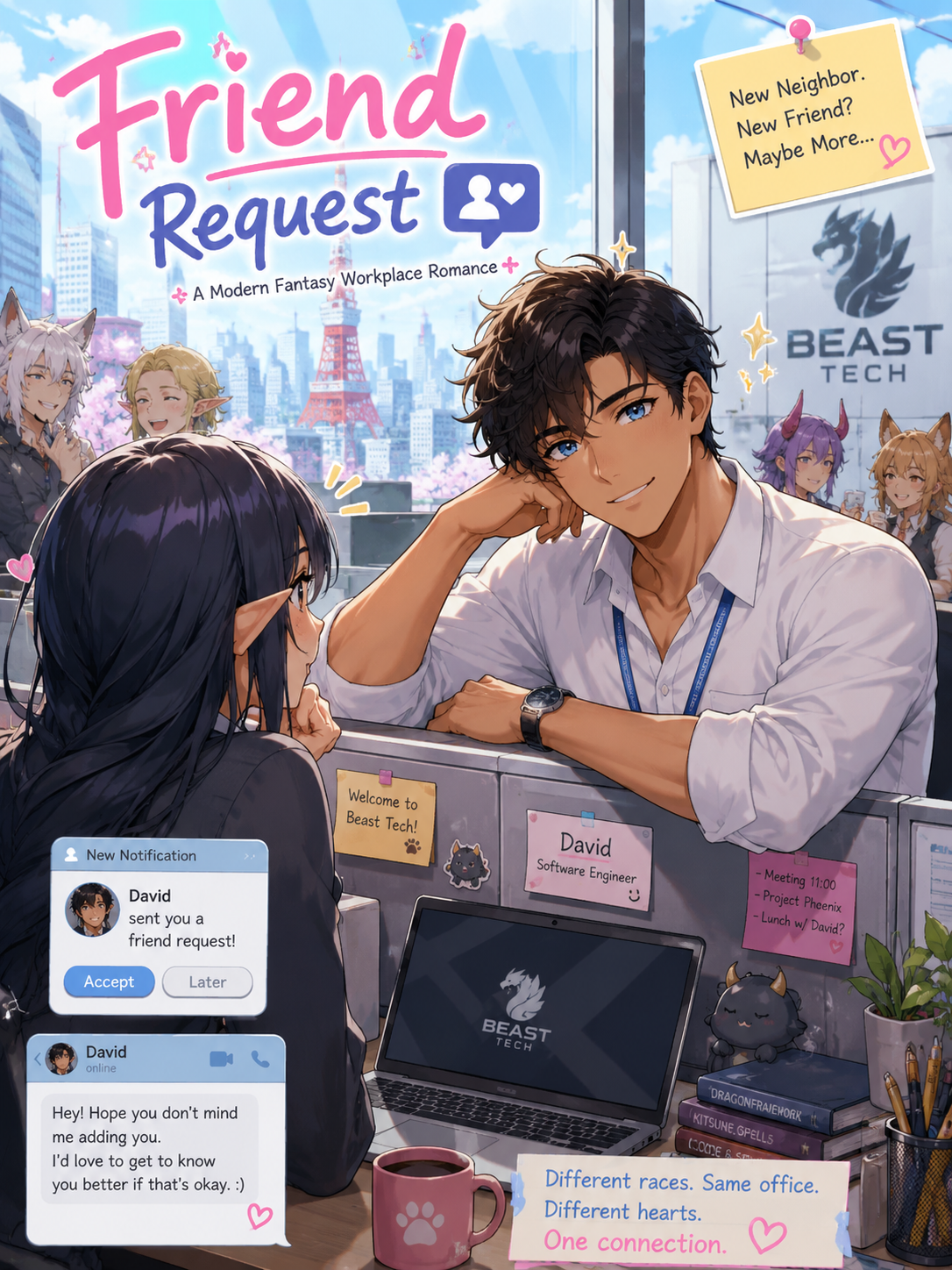 Cover art for Friend Request , a modern fantasy scenario on AI Dungeon