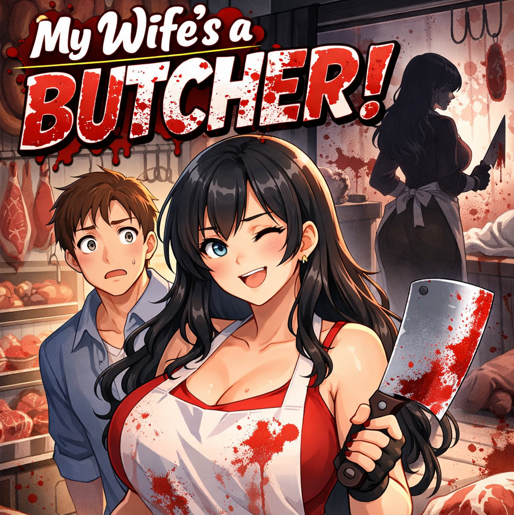 Cover art for My wife’s a butcher!!, a modern scenario on AI Dungeon