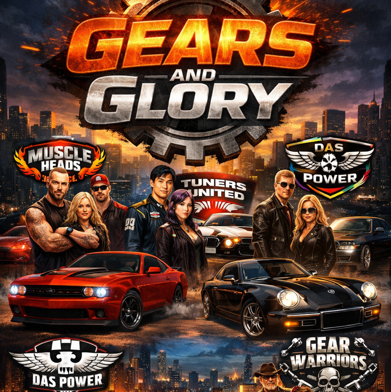 Cover art for Gears and Glory, a street racing scenario on AI Dungeon