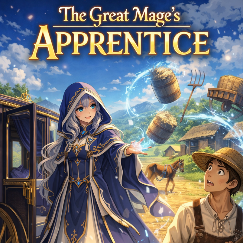 Cover art for The great mages apprentice , a magic scenario on AI Dungeon