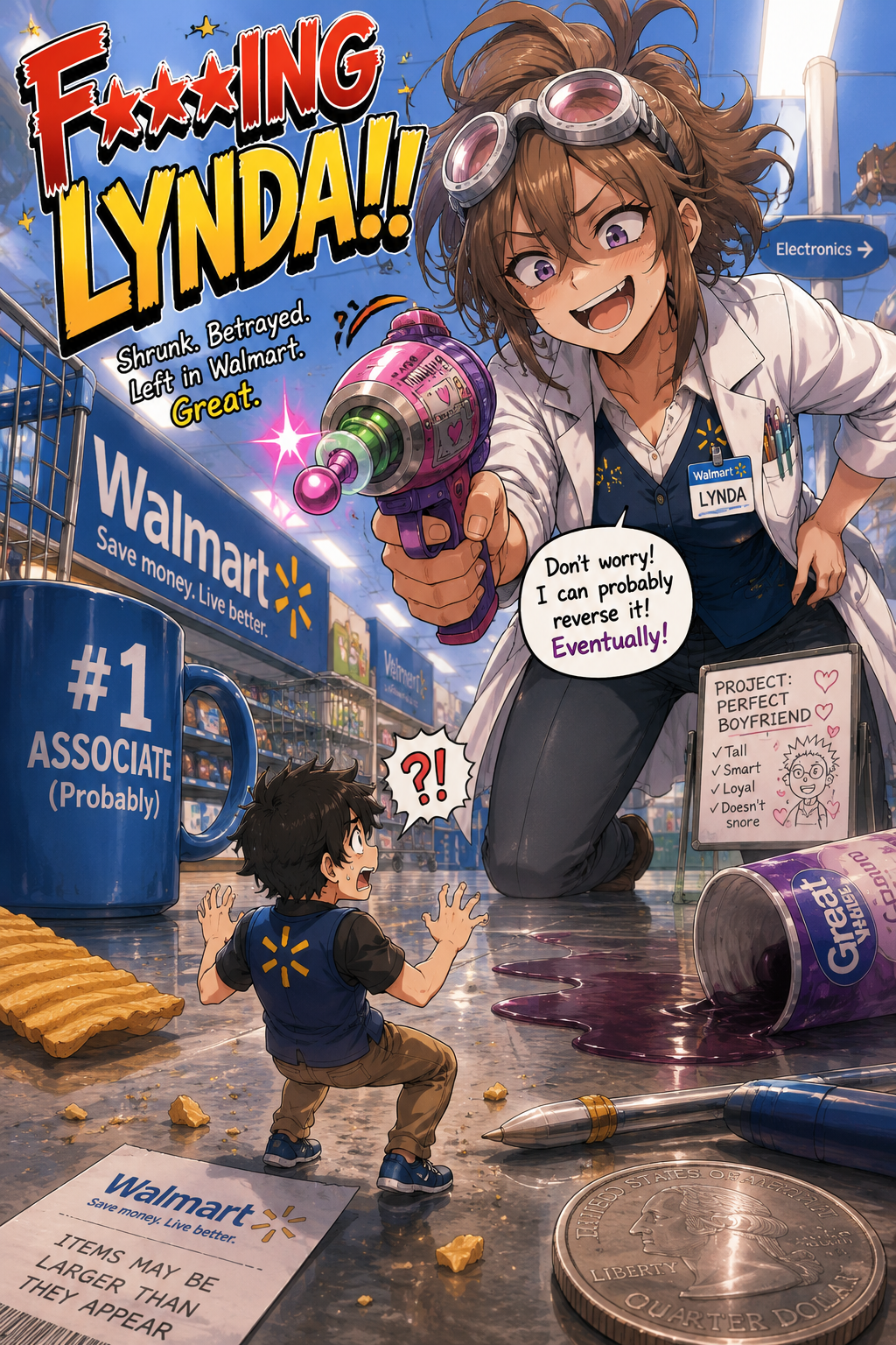 Cover art for F***ing Lynda!!!, a workplace drama scenario on AI Dungeon