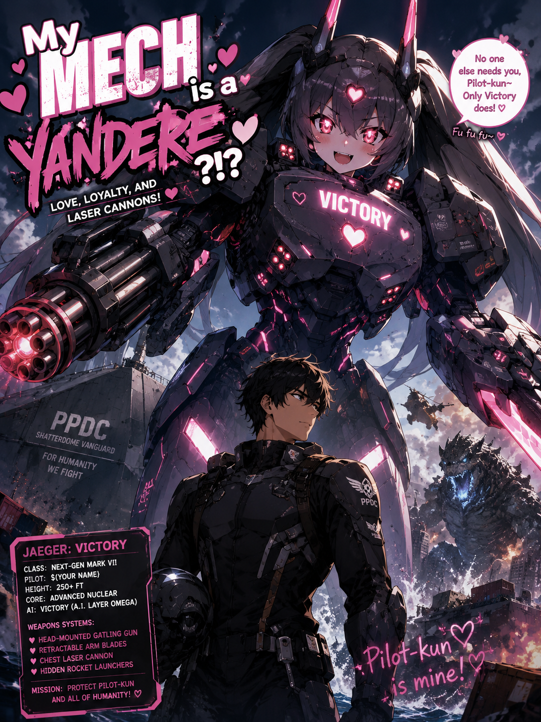 Cover art for My Mech is a Yandere?!?, an apocalypse scenario on AI Dungeon