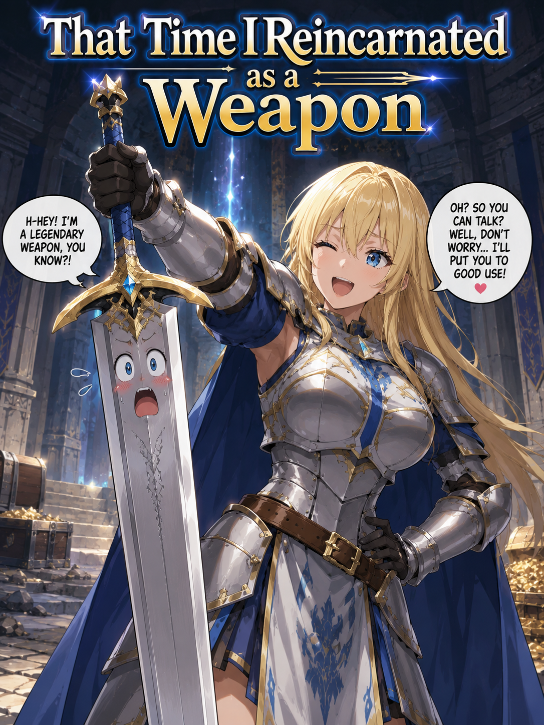 Cover art for That time I reincarnated as weapon!, an adventure scenario on AI Dungeon