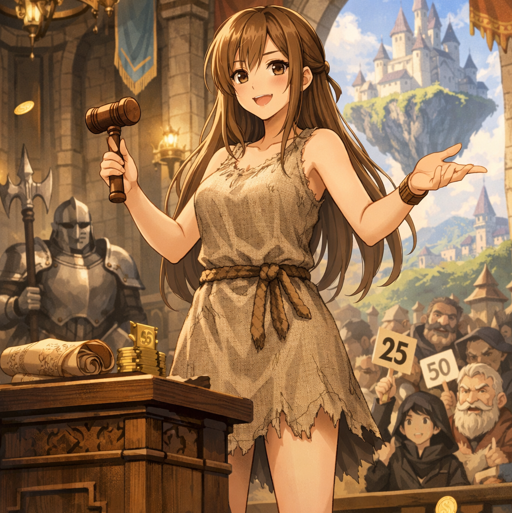Cover art for That dumb Goddess., a fantasy scenario on AI Dungeon