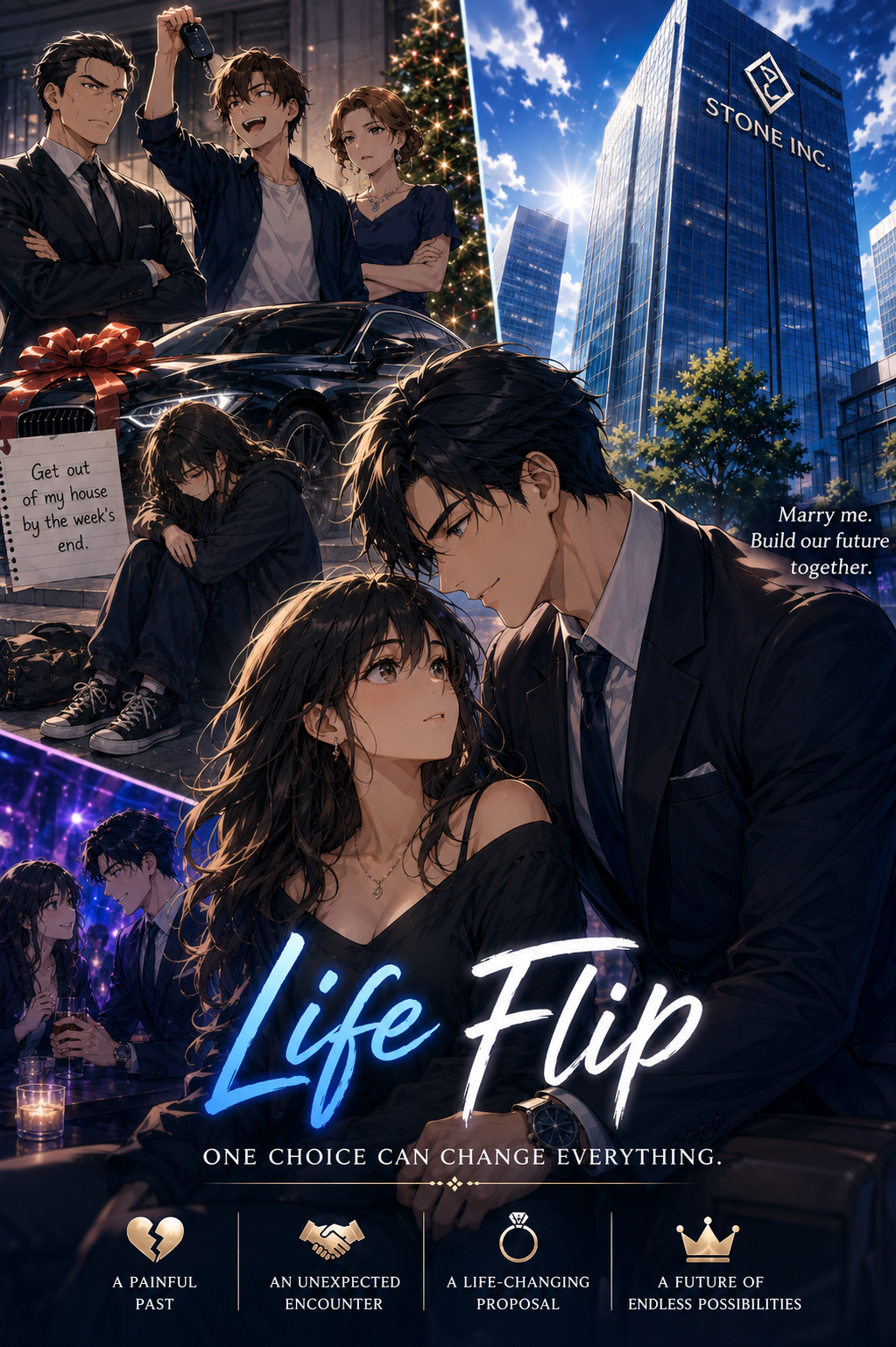 Cover art for Life Flip (male version), a romance scenario on AI Dungeon