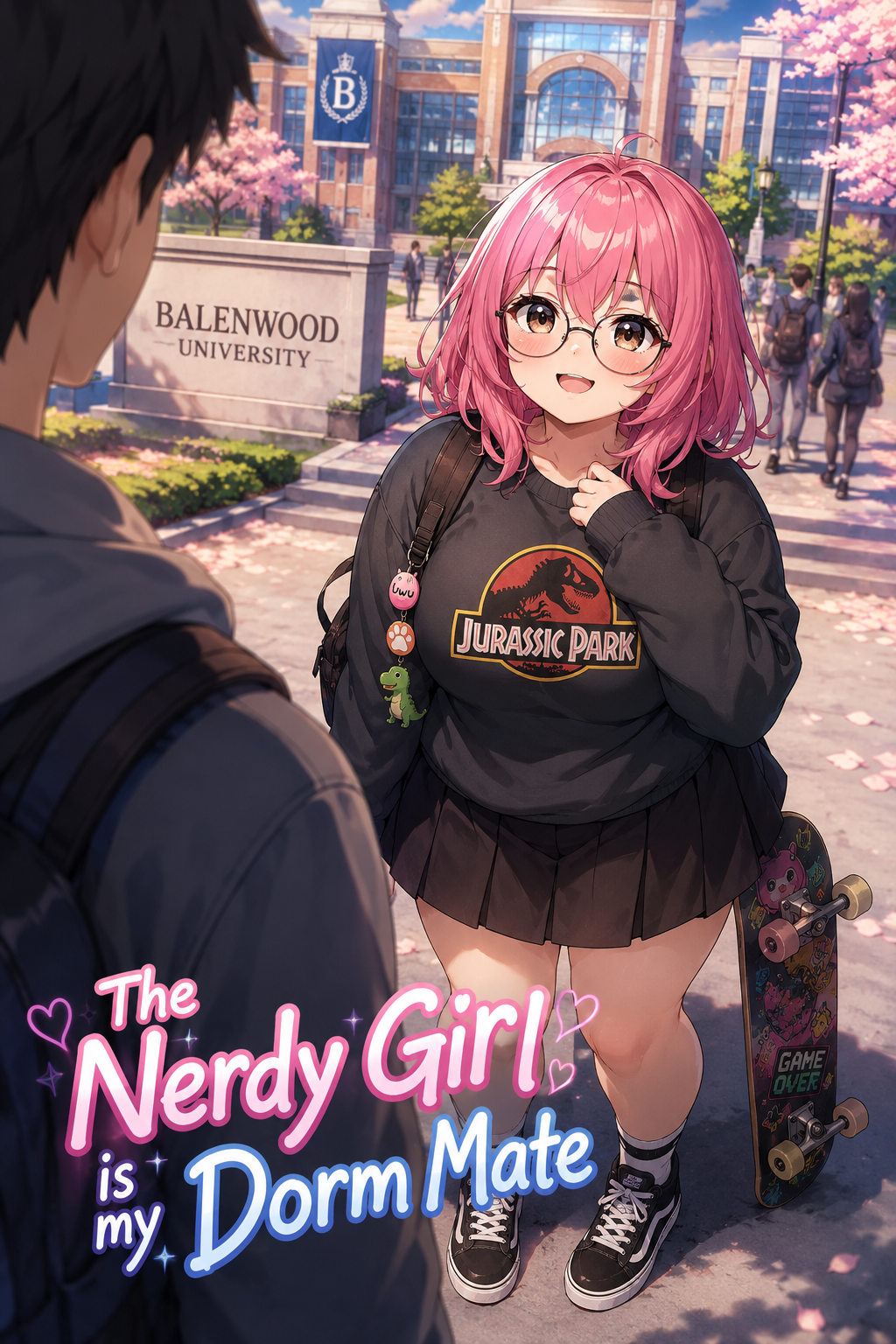 Cover art for The nerdy girl is my dorm mate, an adventure scenario on AI Dungeon