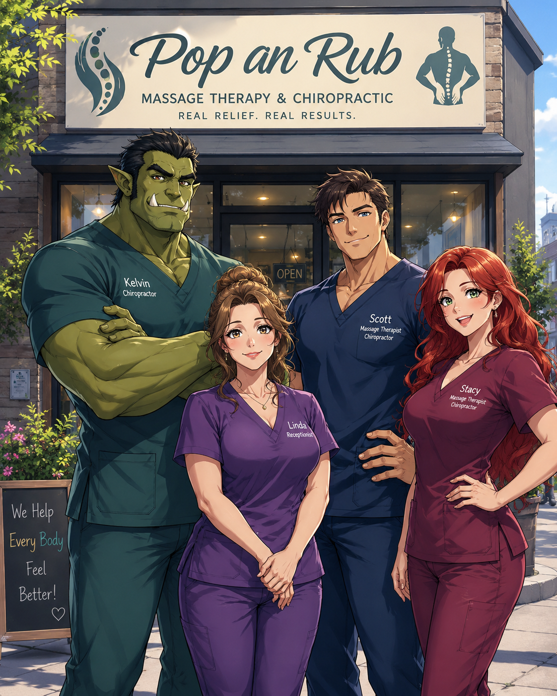 Cover art for A job with complications , a romance scenario on AI Dungeon