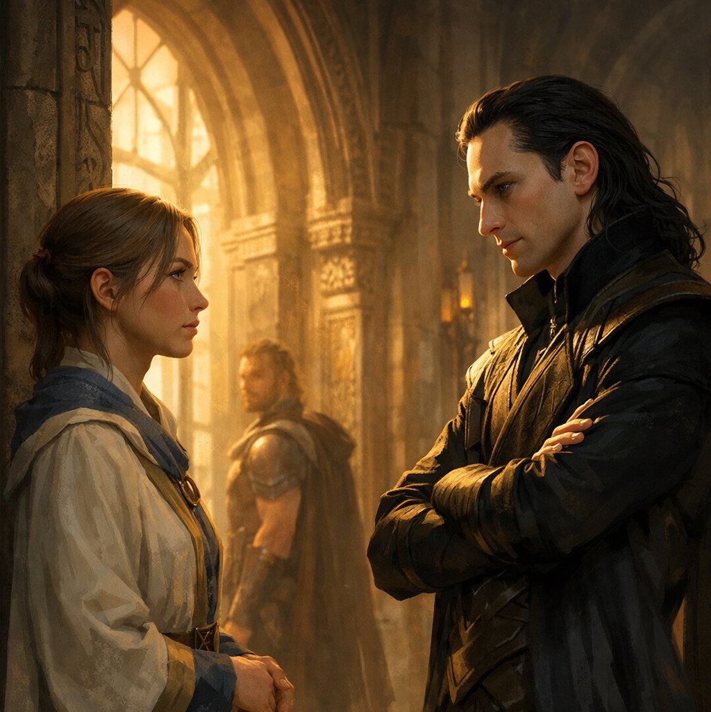 Cover art for Loki’s Game: The Queen’s Chosen, a fantasy scenario on AI Dungeon