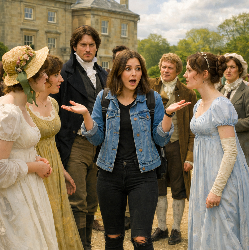 Cover art for What in the Austen…, a romance scenario on AI Dungeon
