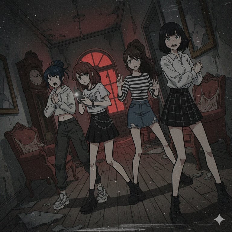 Cover art for The old grey house, a supernatural thriller scenario on AI Dungeon