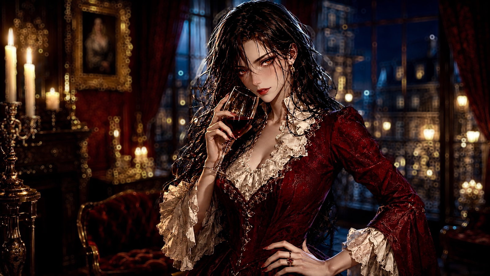 Cover art for She Drinks Me, a vampire scenario on AI Dungeon