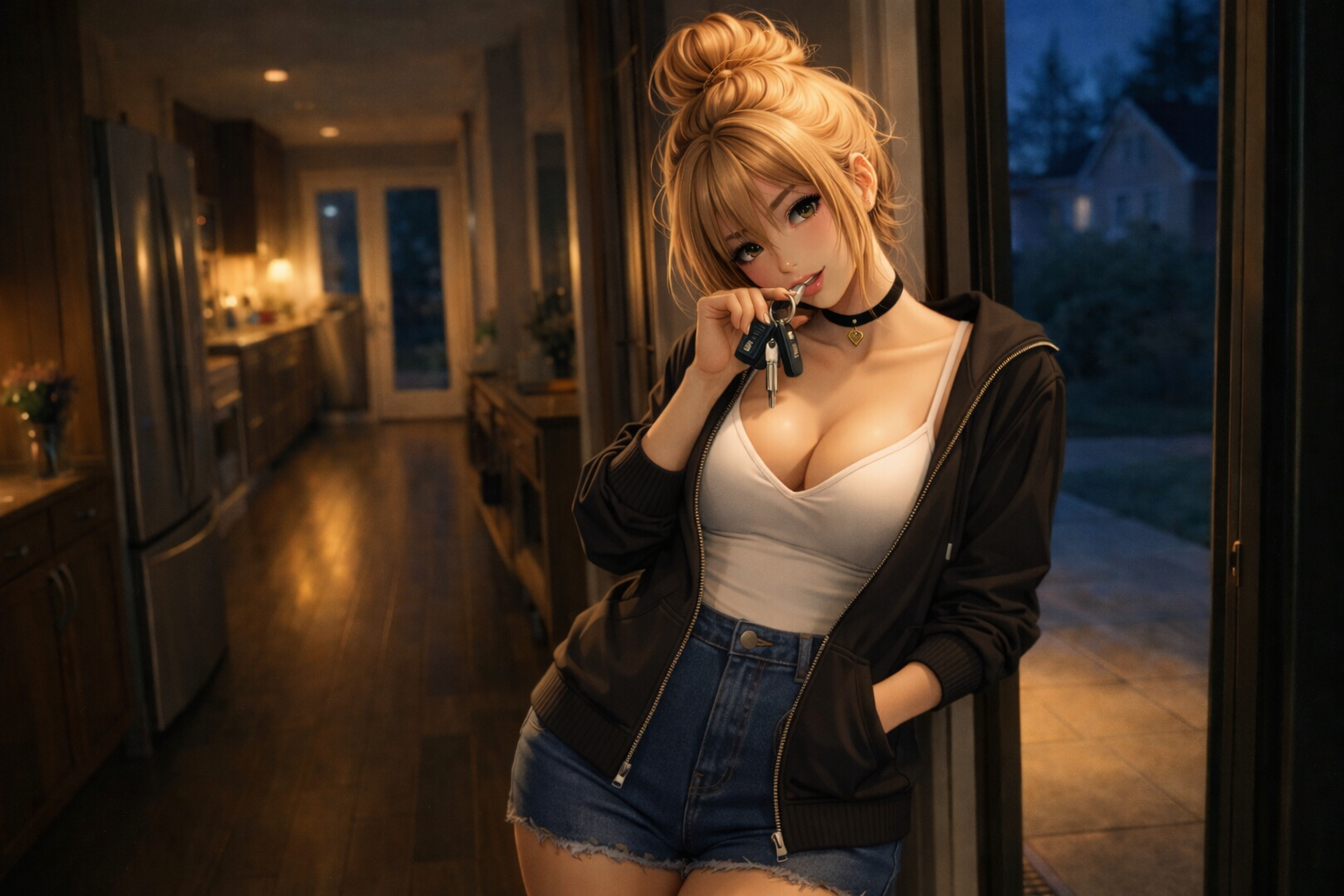 Cover art for The Asshole's Daughter , a romance scenario on AI Dungeon