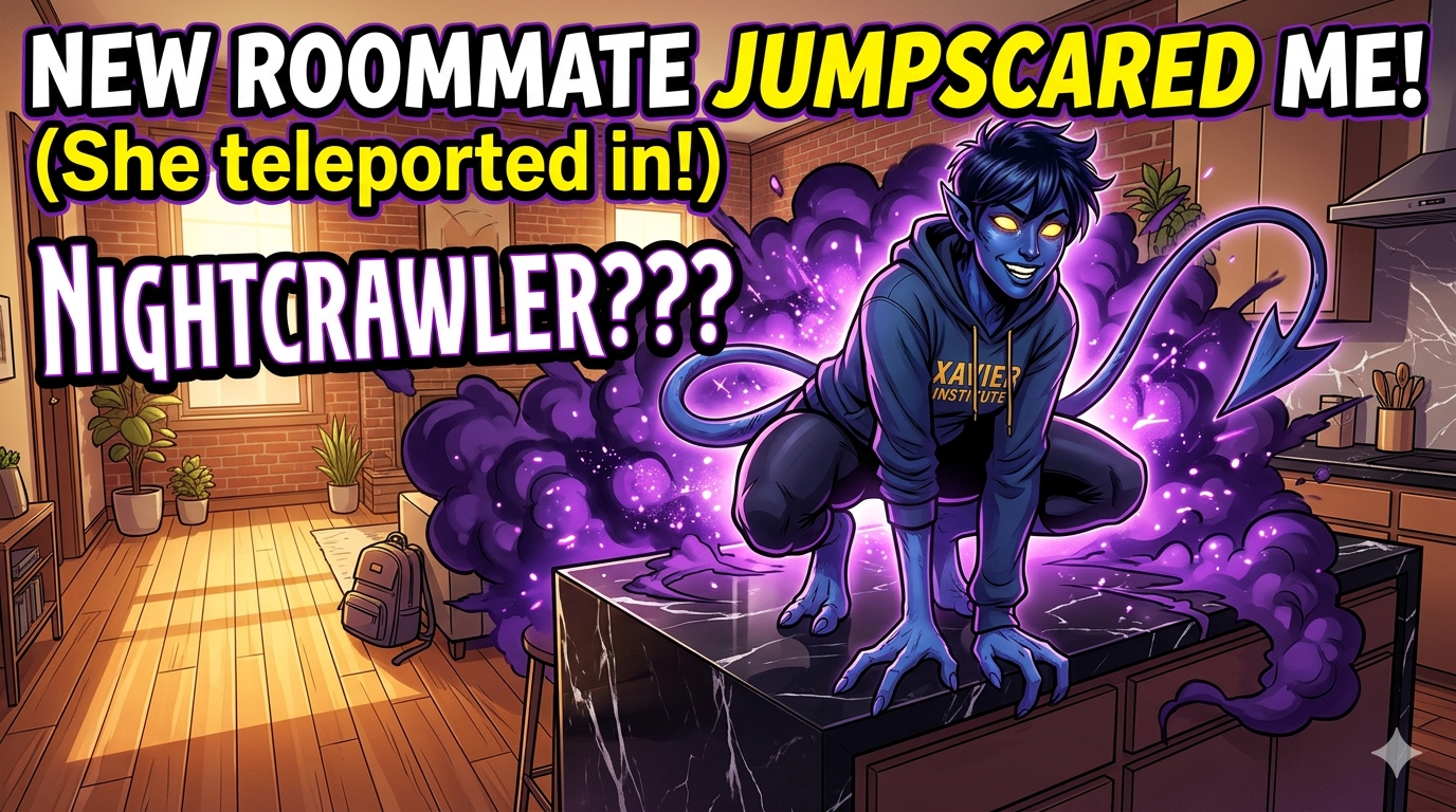 Cover art for Your Mutant Roommate: Nightcrawler, a superhero scenario on AI Dungeon
