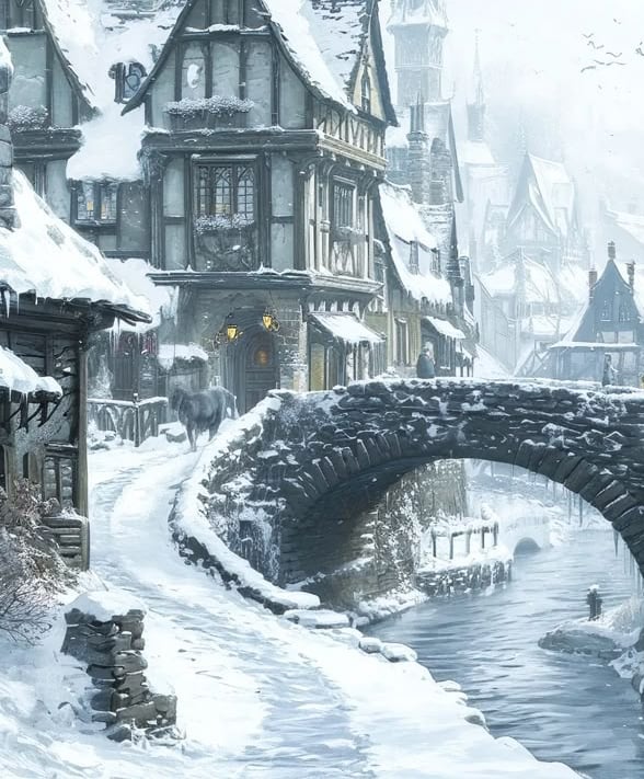 Cover art for Icebrook village, a fantasy scenario on AI Dungeon
