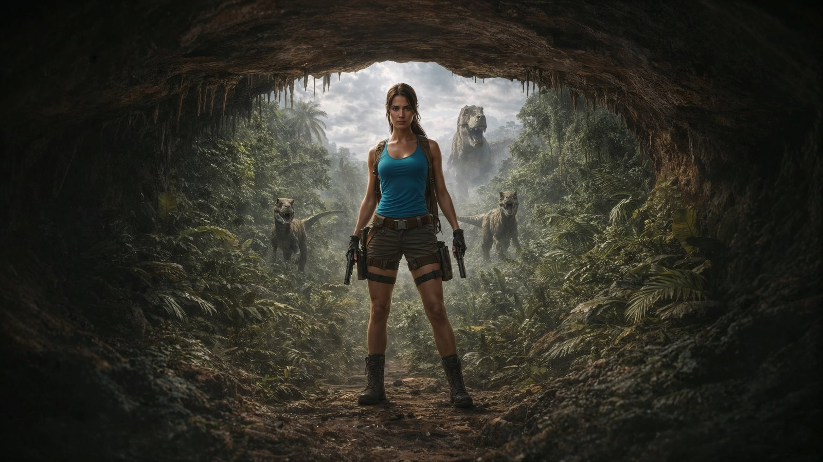 Cover art for Lara Croft: Tomb Raider – Echoes of the Lost Valley, a tomb raider scenario on AI Dungeon