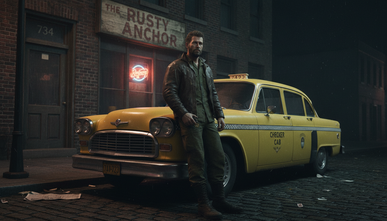 Cover art for Dark Alleys, Hard Truths the NY Noir Story. , a crime scenario on AI Dungeon