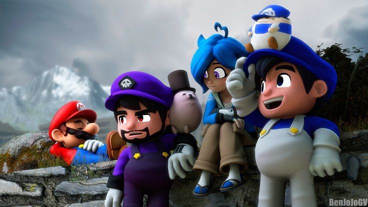 Cover art for The SMG4 Crew: Stuck on the Side of the Road, a smg 3 scenario on AI Dungeon