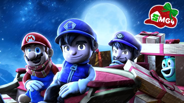 Cover art for The SMG4 Crew: Christmas, a smg 4 scenario on AI Dungeon