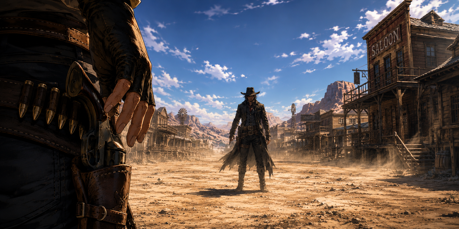 Cover art for Bounty Hunt for Red Viper, a western scenario on AI Dungeon
