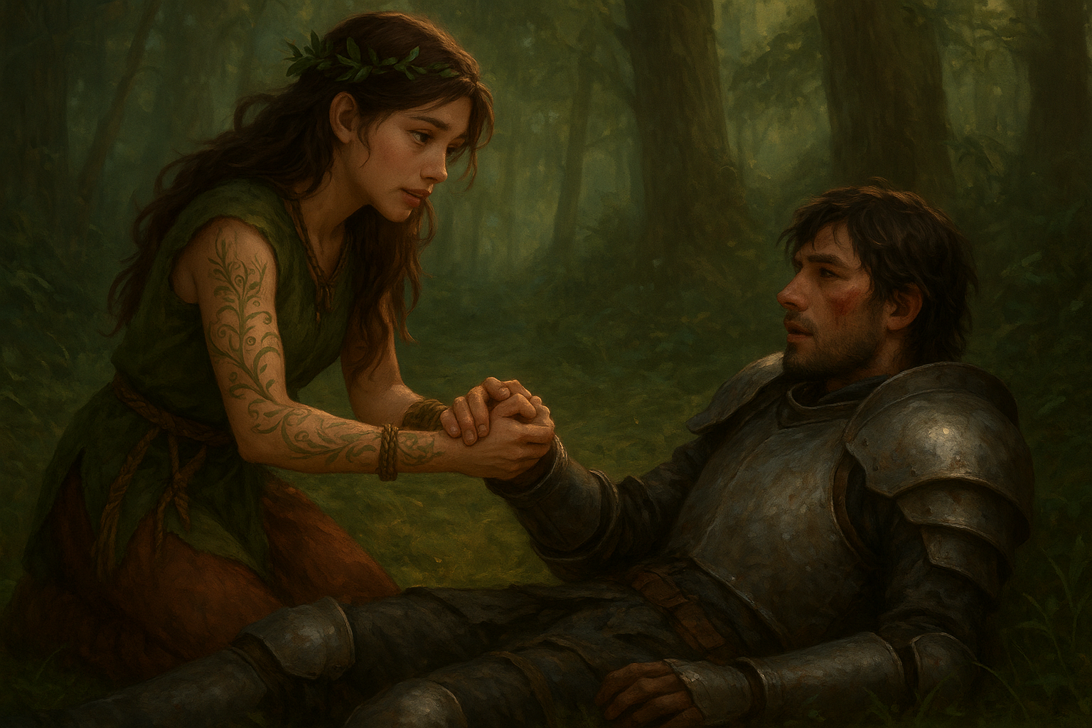 Cover art for The Forest That Chose Us, a romance scenario on AI Dungeon