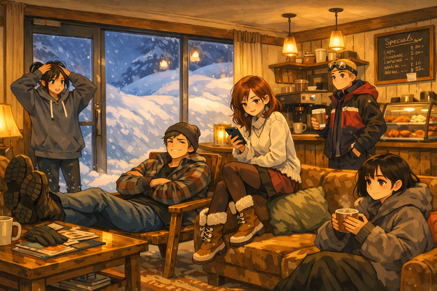Cover art for The Snowed-In Club , a slice of life scenario on AI Dungeon