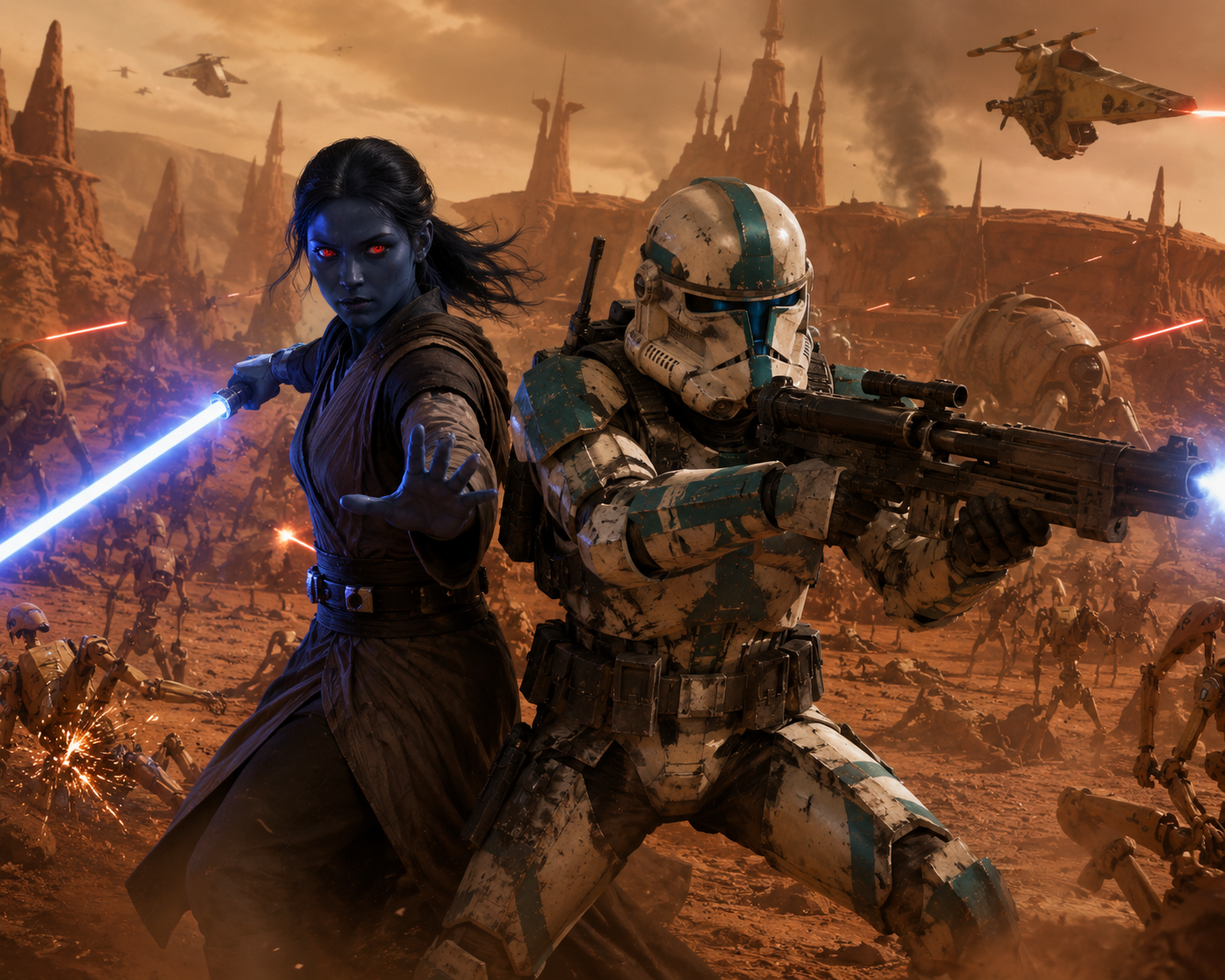 Cover art for CLONE WARS SANDBOX, a star wars scenario on AI Dungeon