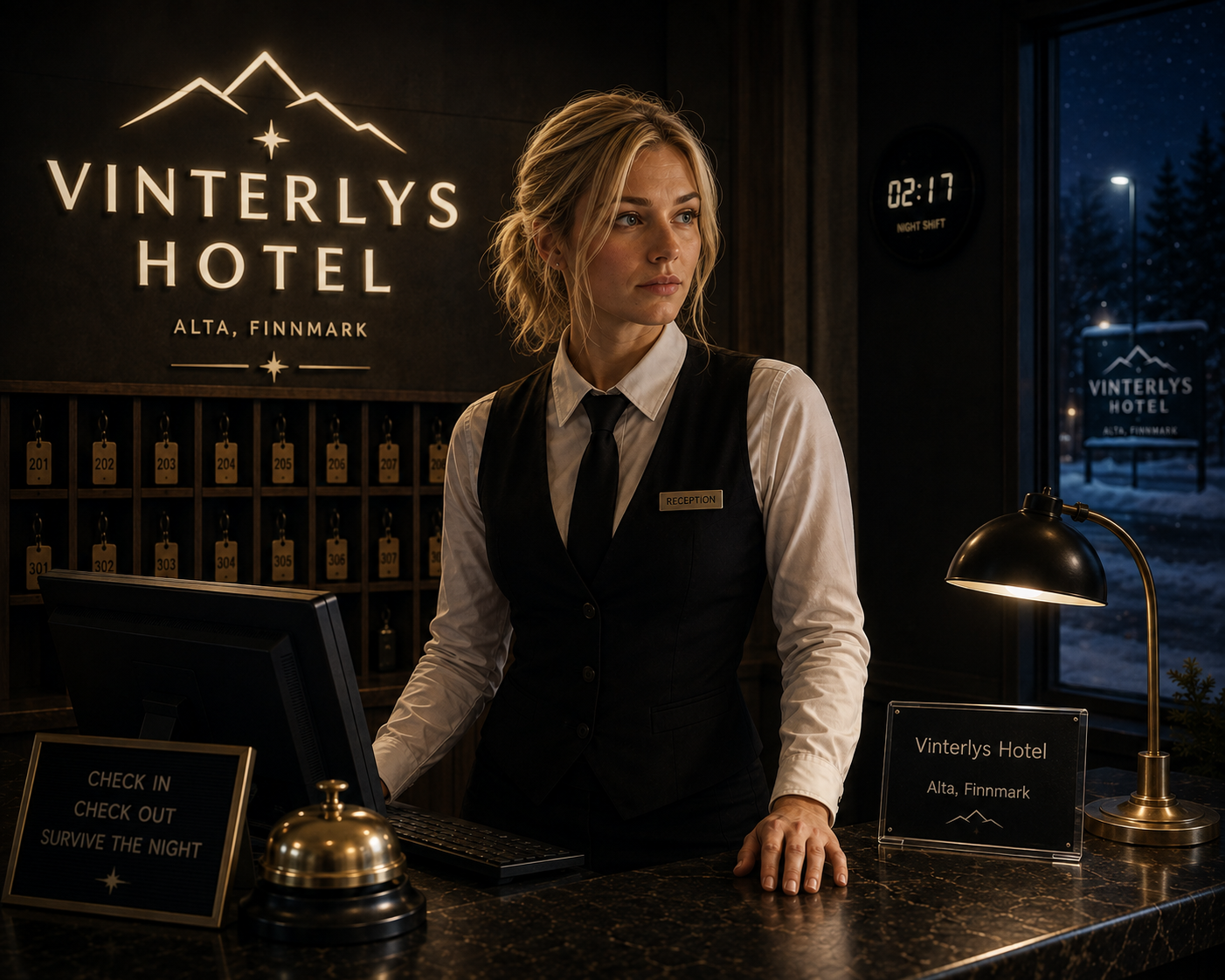 Cover art for Vinterlys Hotel, a horror scenario on AI Dungeon
