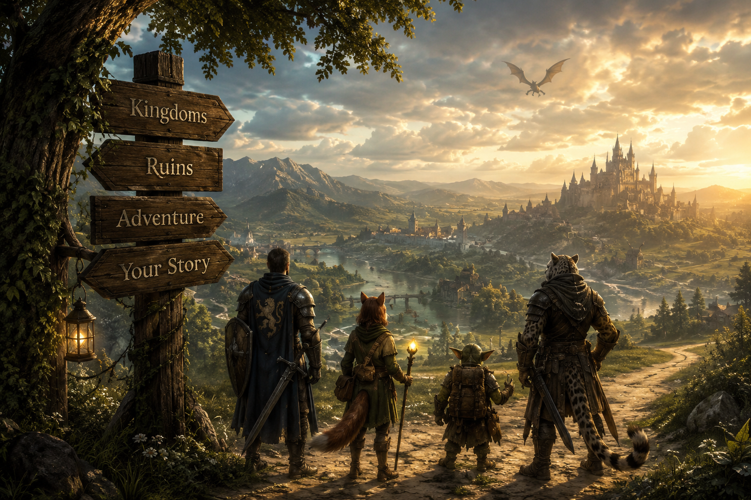 Cover art for 1600s Realms Unbound: A Fantasy Sandbox, a fantasy scenario on AI Dungeon