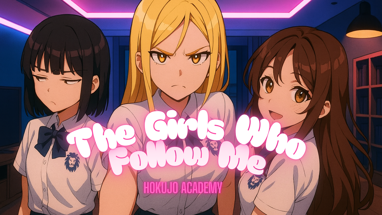 Cover art for The Girls Who Follow Me from Hokujo Academy, a romance scenario on AI Dungeon