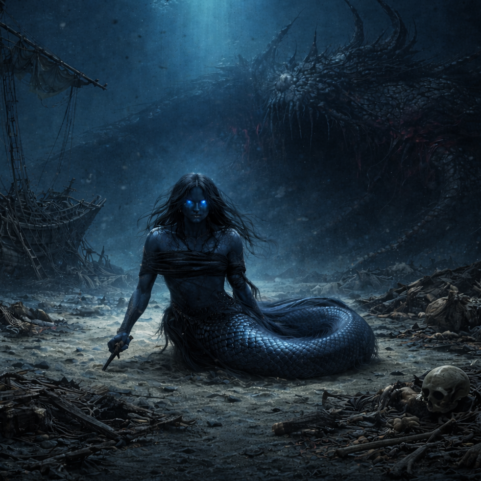 Cover art for The Drowned, an adventure scenario on AI Dungeon