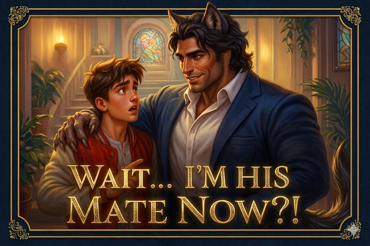 Cover art for Wait... I'm His Mate Now?!, a fated mate scenario on AI Dungeon