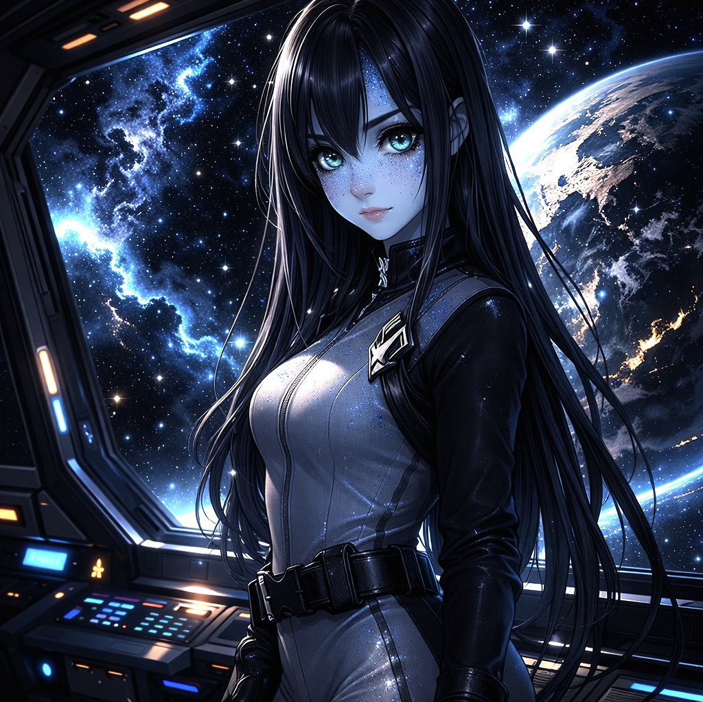 Cover art for Among the Stars, a sci fi scenario on AI Dungeon