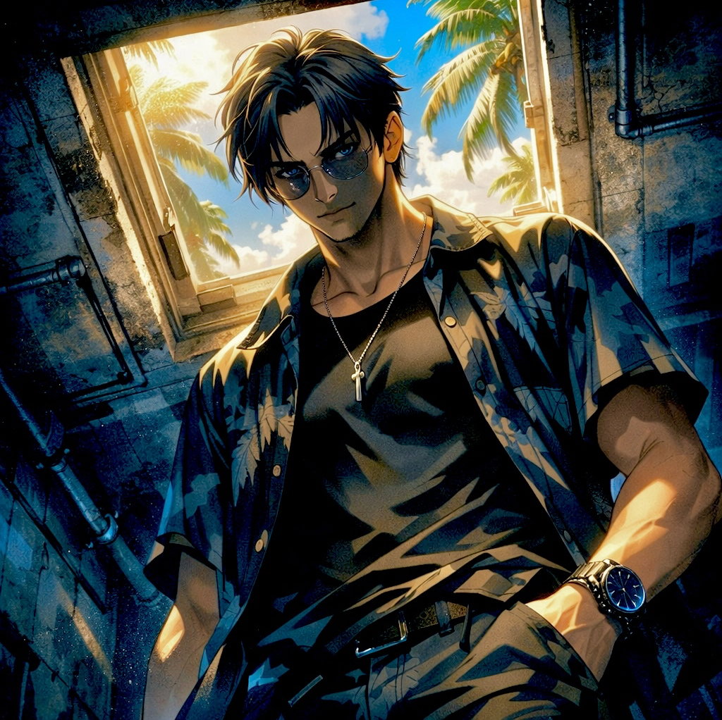 Cover art for Nightmare on the Beach Male NPC , a dark scenario on AI Dungeon