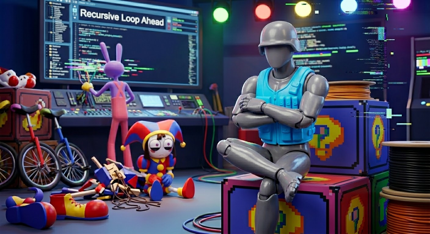 Cover art for The Amazing Digital Circus: "The Fraying Ribbon" on AI Dungeon