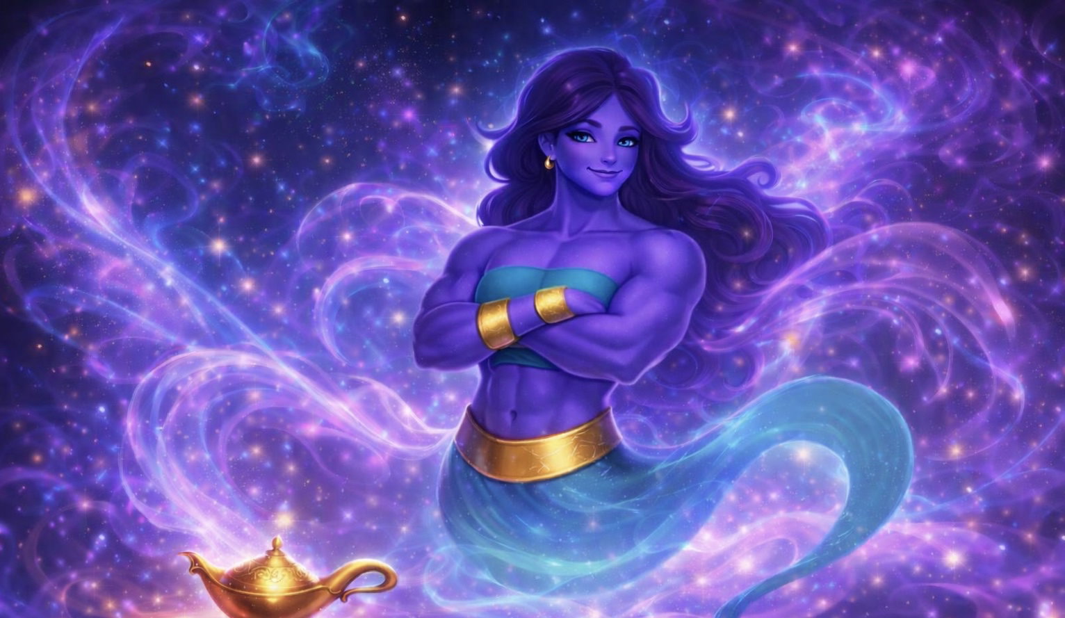 Cover art for Genie Wish 🧞 , a genie scenario on AI Dungeon