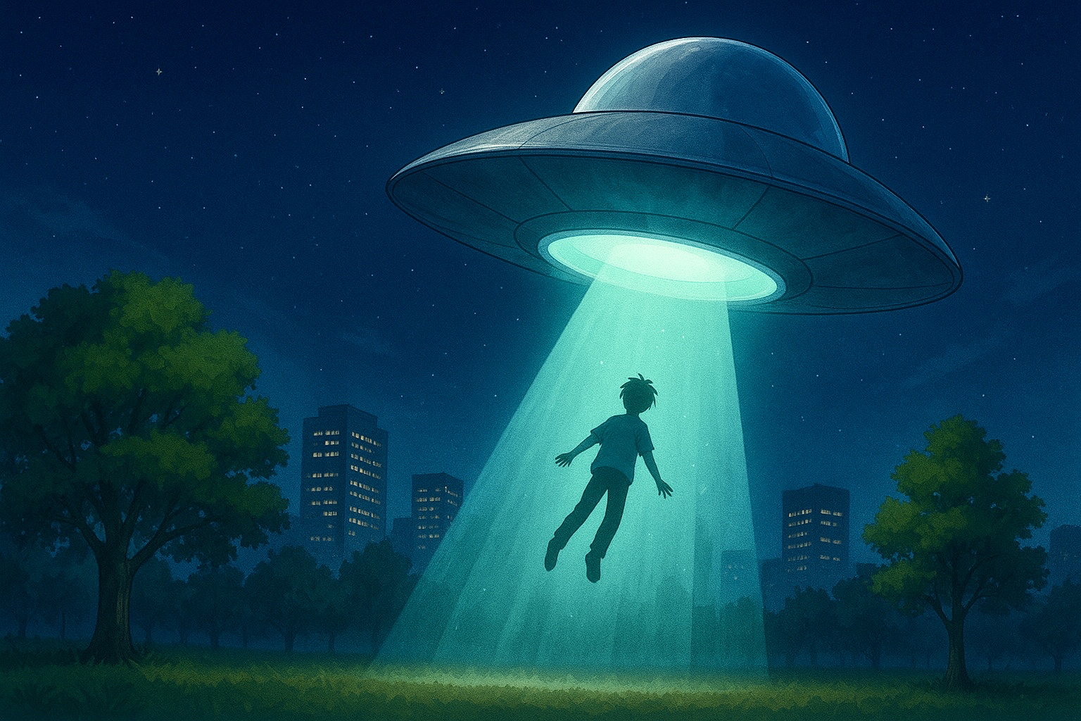 Cover art for Alien Kidnapping?!, an alien scenario on AI Dungeon