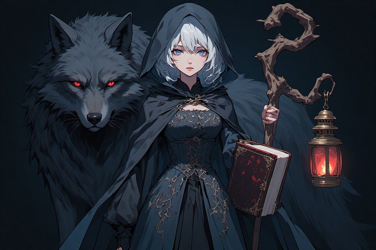Cover art for The Wolf and the Witch ðŸŽ, a magic scenario on AI Dungeon